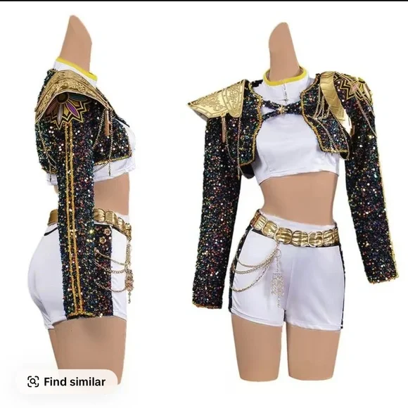 BRAND NEW K-pop Demon Hunters Girls Rumi Costume Size 130 - Picture 1 of 13